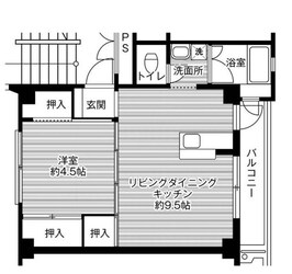 ビレッジハウス北条第三3号棟の物件間取画像